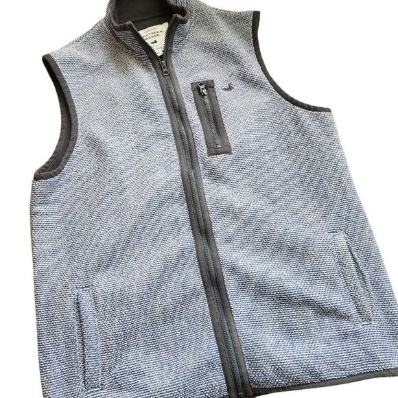 Southern Marsh Vest Mens Medium Sweater Alpaca Blue Fleece Cozy Outerwear Outdoo - Picture 1 of 6